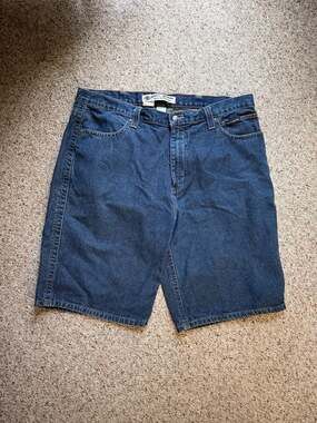 Harley-Davidson Genuine MotorClothes Blue‎ Denim Cargo Shorts Size 40